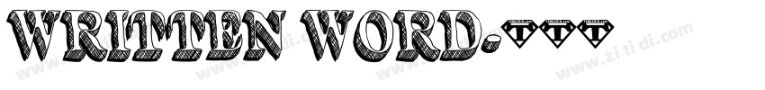 WRITTEN WORD字体转换